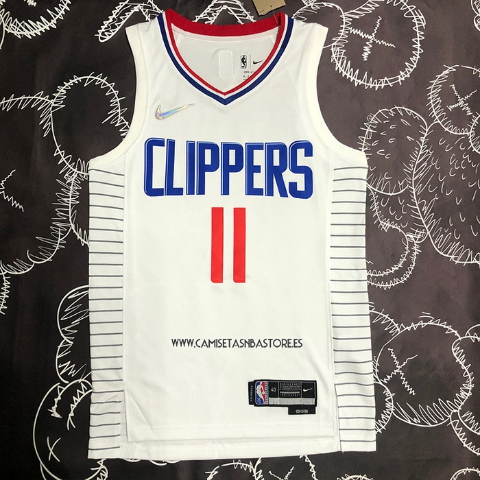 John Wall NO 11 Camiseta Los Angeles Clippers Association 2020-21 Blanco